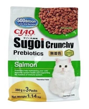 Inaba Ciao Somonlu Tahıllı Yetişkin Kuru Kedi Maması 3x380 gr