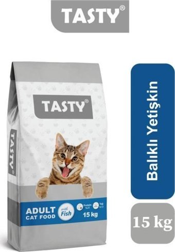 Tasty Balık Tahıllı Yetişkin Kuru Kedi Maması 15 kg