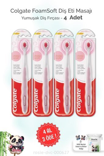 Colgate FoamSoft Yumuşak Ortodontik Manuel Yetişkin Diş Fırçası Pembe