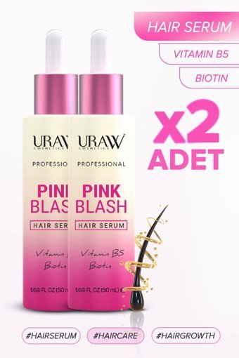 Uraw Pink Blash Besleyici Saç Serumu 2x50 ml