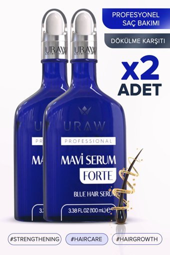 Uraw Forte Dökülme Karşıtı Mavi Su Keratin Saç Serumu 2x100 ml