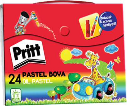 Pritt Çantalı 24'lü Yağlı Pastel Boya