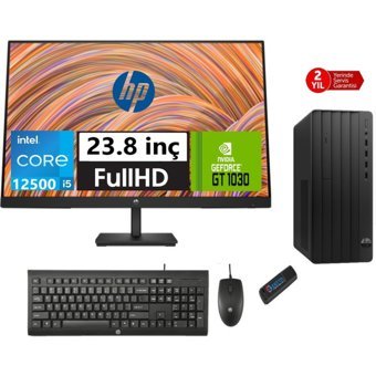 Hp 290 Pro G9 69M9C0AT46 Harici GeForce GT 1030 Intel Core i5 12500 16 GB Ram 256 GB SSD Tower Windows 11 Pro 23.8 inç Monitörlü Masaüstü Oyuncu Bilgisayarı + Zetta Flash Bellek