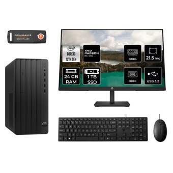 Hp Pro 290 G9 MA1EAD173 Harici Radeon RX 550 Intel Core i3 12100 24 GB Ram 1 TB SSD Tower FreeDos 21.5 inç Monitörlü Masaüstü Oyuncu Bilgisayarı