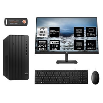 Hp Pro 290 G9 MX2ESD170 Harici Radeon RX 550 Intel Core i7 13700 20 GB Ram 4 TB SSD Tower FreeDos 21.5 inç Monitörlü Masaüstü Oyuncu Bilgisayarı