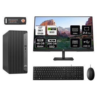 Hp Pro 400 G9 M9EAD641 Harici GeForce GTX 1650 Intel Core i7 12700 48 GB Ram 256 GB SSD Tower FreeDos 21.5 inç Monitörlü Masaüstü Oyuncu Bilgisayarı