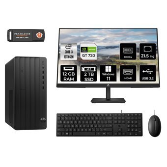 Hp Pro 290 G9 MX0ESD359 Harici GeForce GT 730 Intel Core i3 13100 12 GB Ram 2 TB SSD Tower Windows 11 Home 21.5 inç Monitörlü Masaüstü Oyuncu Bilgisayarı