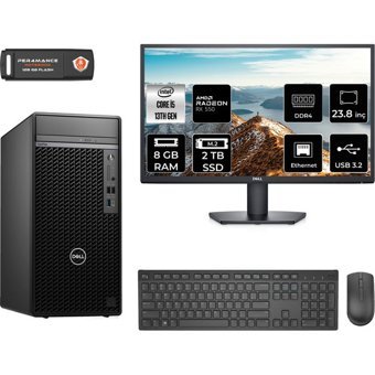 Dell Optiplex 7010MT N010O7010MTUMNT1304 Harici Radeon RX 550 Intel Core i5 13500 8 GB Ram 2 TB SSD Tower FreeDos 23.8 inç Monitörlü Masaüstü Oyuncu Bilgisayarı + PER4 BELLEK