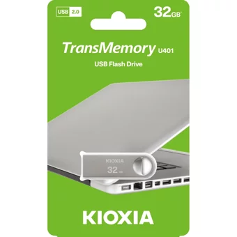 Kioxia Transmemory U401 Lu401S032Gg4 USB 2.0 Usb Type-A 32 GB Flash Bellek Gri