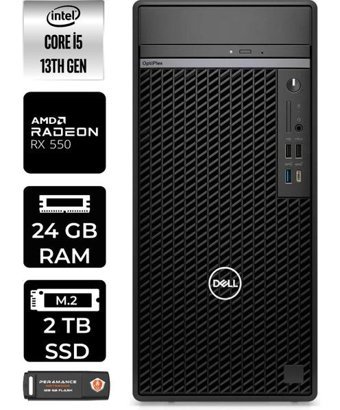 Dell Optiplex 7010MT N010O7010MTUP324 Harici Radeon RX 550 Intel Core i5 13500 24 GB Ram 2 TB SSD Tower FreeDos Masaüstü Oyuncu Bilgisayarı + PER4 BELLEK