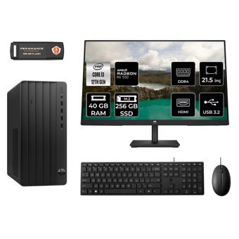 Hp Pro 290 G9 MA1EAD186 Harici Radeon RX 550 Intel Core i3 12100 40 GB Ram 256 GB SSD Tower FreeDos 21.5 inç Monitörlü Masaüstü Oyuncu Bilgisayarı