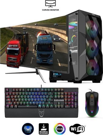 Izoly Volbeat Y Harici GeForce RTX 2060 Super AMD Ryzen 7 3700X 16 GB Ram 256 GB SSD Tower FreeDos 27 inç Monitörlü Masaüstü Oyuncu Bilgisayarı