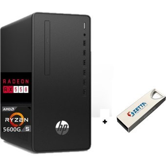 Hp Pro 295 G9 X6D389EA30 Harici Radeon RX 550 AMD Ryzen 5 5600G 64 GB Ram 1 TB SSD Tower FreeDos Masaüstü Oyuncu Bilgisayarı + Zetta Flash Bellek