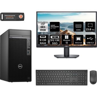 Dell Optiplex 7010MT N010O7010MTUMNT1402 Harici Radeon RX 550 Intel Core i5 13500 8 GB Ram 512 GB SSD Tower Windows 11 Pro 23.8 inç Monitörlü Masaüstü Oyuncu Bilgisayarı + PER4 BELLEK