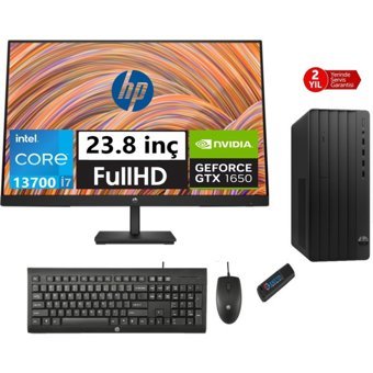 Hp 290 Pro G9 6624A8ET08 Harici GeForce GTX 1650 Intel Core i7 13700 16 GB Ram 1 TB SSD Tower FreeDos 23.8 inç Monitörlü Masaüstü Oyuncu Bilgisayarı + Zetta Flash Bellek