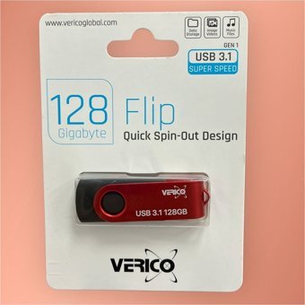 Verico Flip USB 3.1 Usb Type-A 128 GB Flash Bellek Siyah Kırmızı