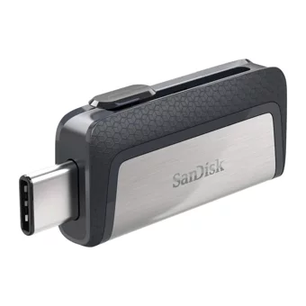 Sandisk Ultra Dual Drive Sdddc2-128G-G46 Çift Taraflı USB 3.1 Usb Type-C 128 GB Flash Bellek Siyah Gümüş