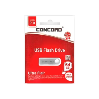 Concord Ultra Flair Concord Mini USB 2.0 Usb Type-A 64 GB Flash Bellek Gümüş