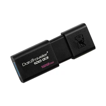 Kingston Data Traveler 100 G3 Şifreli USB 3.0 Usb Type-A 128 GB Flash Bellek Siyah