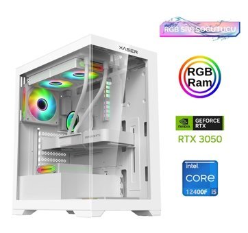 Xaser XSR796 Harici GeForce RTX 3050 Intel Core i5 12400F 16 GB Ram 512 GB SSD Tower FreeDos Masaüstü Oyuncu Bilgisayarı