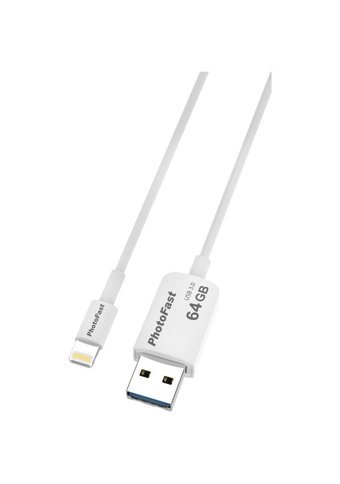 Photofast PBCU364GB USB 3.0 Lightning 64 GB Flash Bellek Beyaz