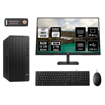 Hp Pro 290 G9 MA1EAD009 Dahili Intel UHD Graphics 730 Intel Core i3 12100 12 GB Ram 2 TB SSD Tower FreeDos 21.5 inç Monitörlü Masaüstü Bilgisayar