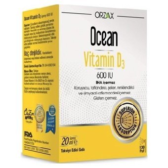 Ocean D3 Vitamin Zeytinyağı Çocuk Yetişkin 20ml