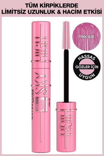 Maybelline New York Sky High Hacim Veren Lifting Etkili Pembe Maskara