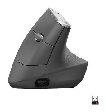 Logitech MX Sessiz Ergonomik Yatay Kablosuz Siyah Optik Mouse