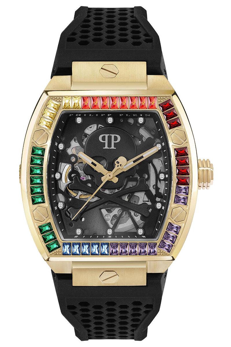 Philipp Plein PWBAA1623 44 mm Siyah Silikon Kordon Analog Erkek Kol Saati