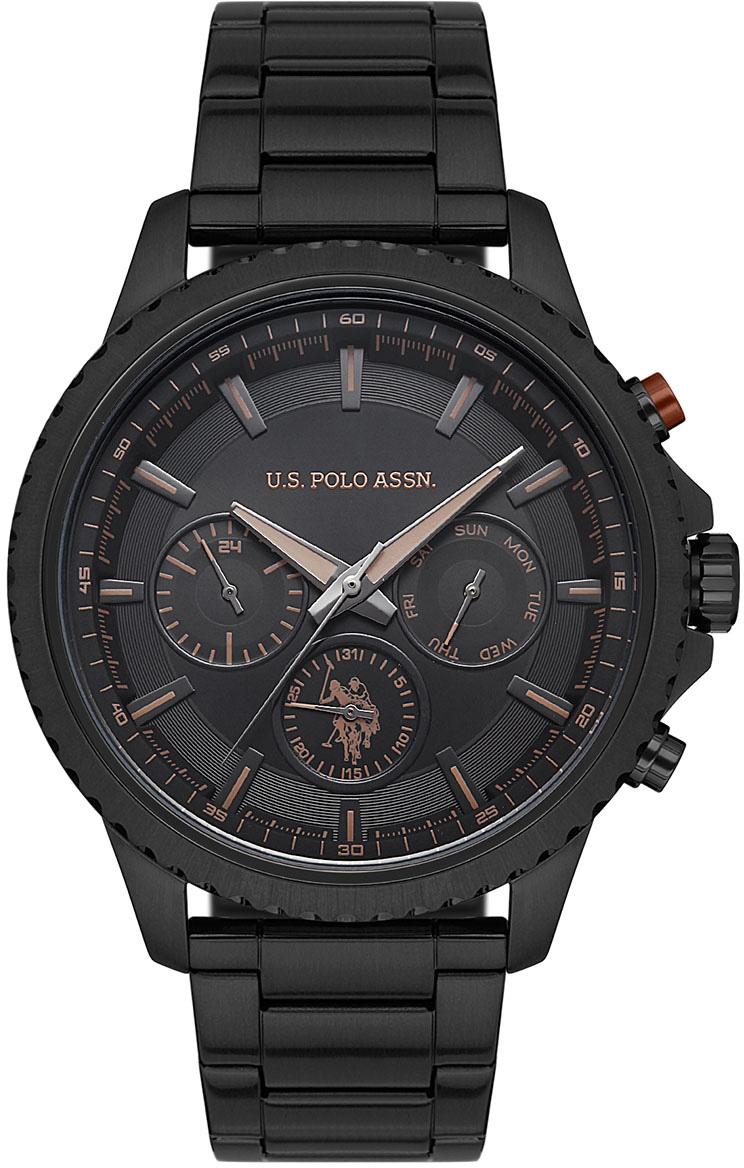 U.S. Polo Assn USPA1034-05 Takvimli 46 mm Siyah Çelik Kordon Analog Erkek Kol Saati