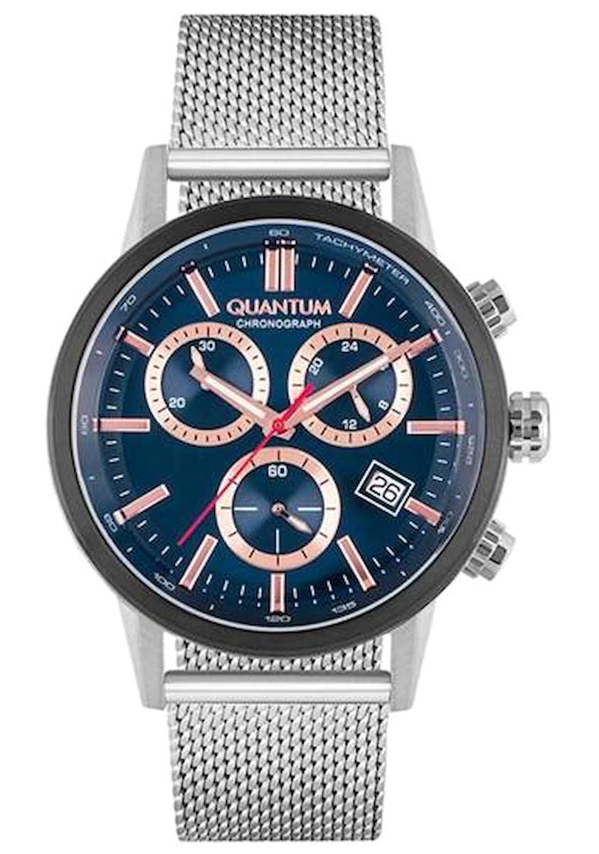 Quantum ADG828.690 Takvimli 44 mm Çelik Kordon Analog Erkek Kol Saati