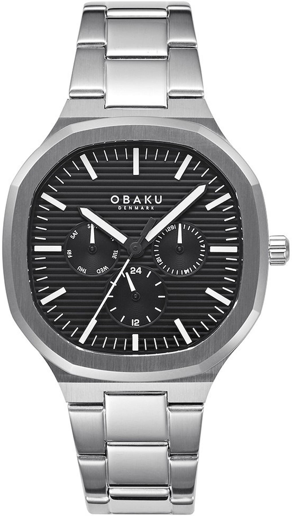 Obaku Denmark V275GMCBSC Takvimli 42 mm Çelik Kordon Analog Kol Saati