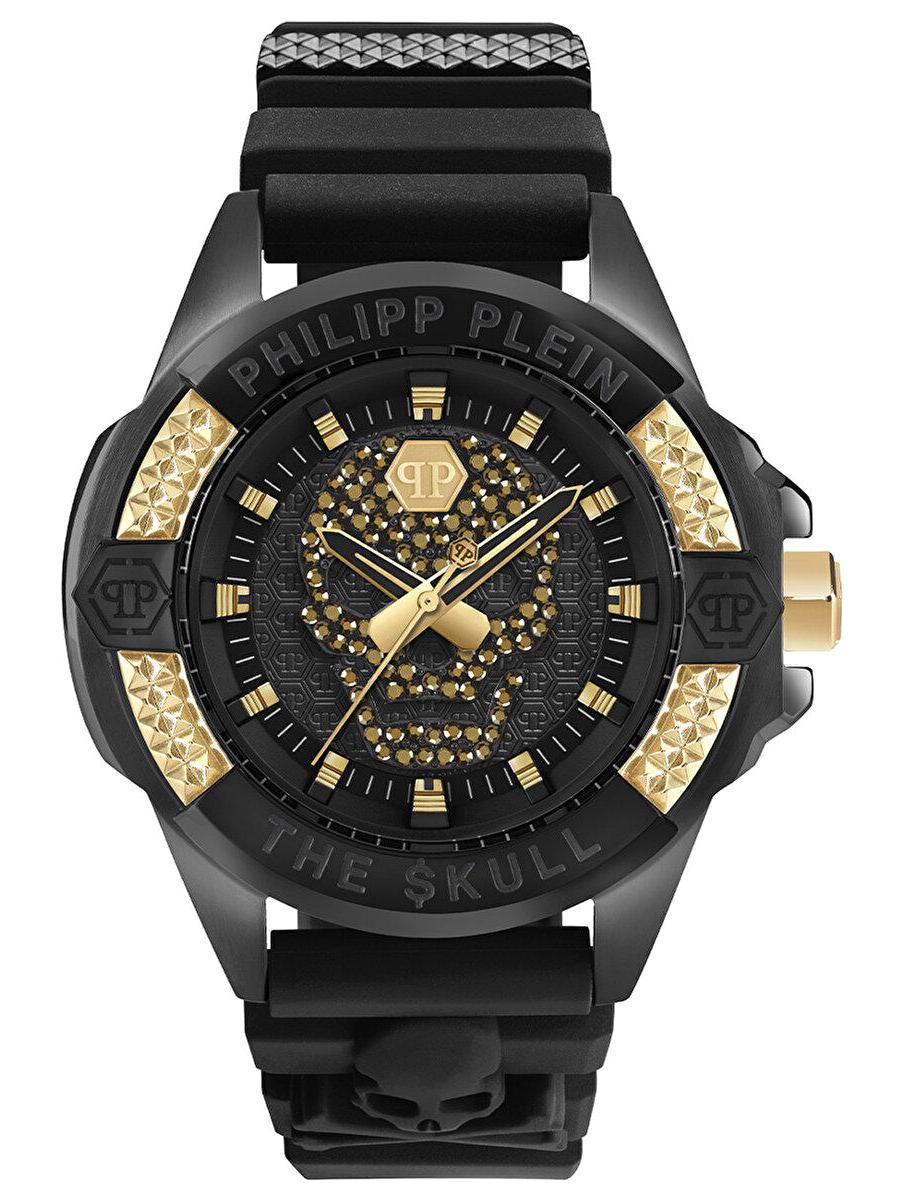 Philipp Plein PWAAA1321 Takvimli 44 mm Siyah Silikon Kordon Analog Erkek Kol Saati