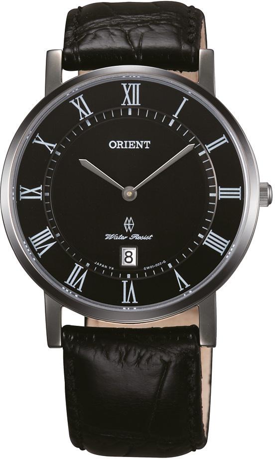 Orient FGW0100DB0 Takvimli 38 mm Siyah Deri Kordon Analog Kol Saati