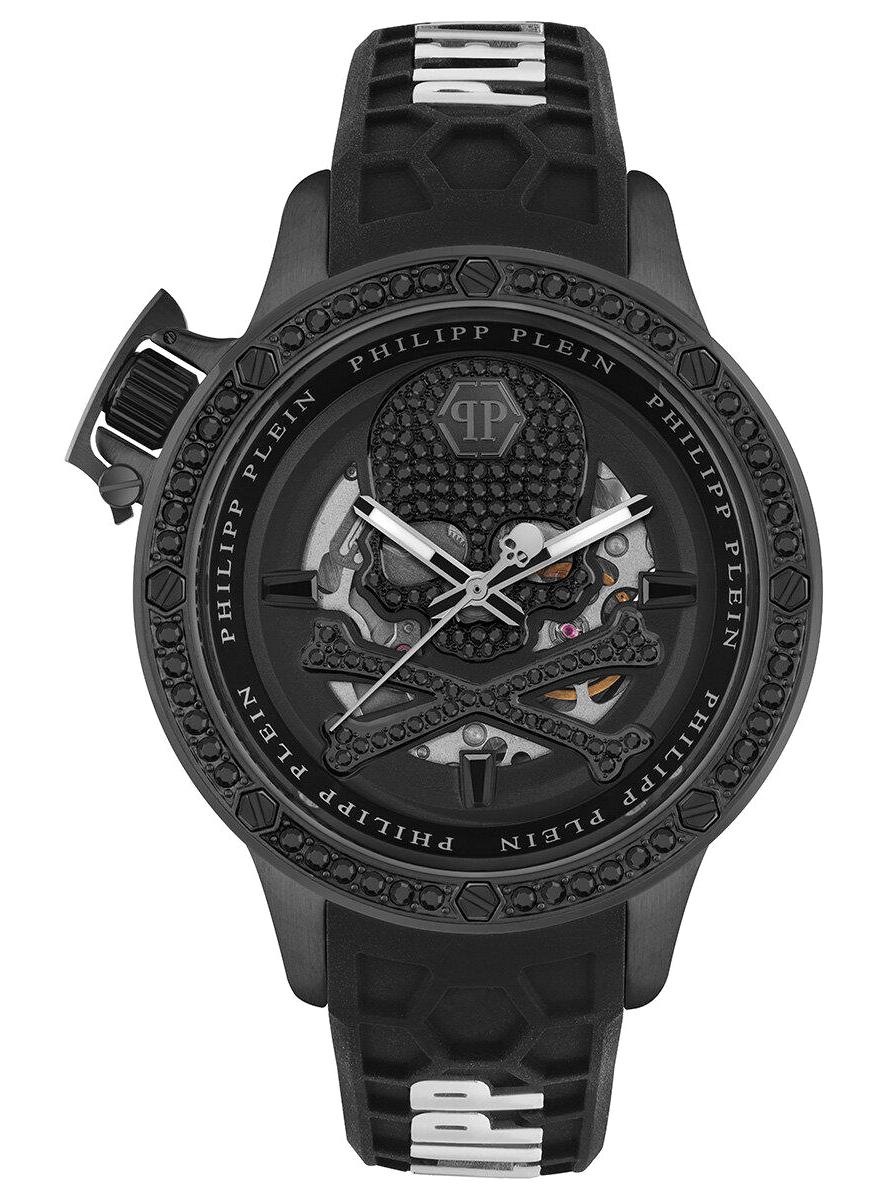 Philipp Plein PWUAA0423 46 mm Siyah Silikon Kordon Analog Erkek Kol Saati