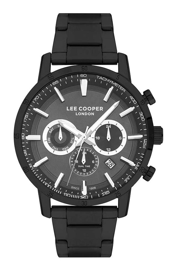 Lee Cooper LC07357.660-NM Takvimli 44 mm Siyah Çelik Kordon Analog Erkek Kol Saati