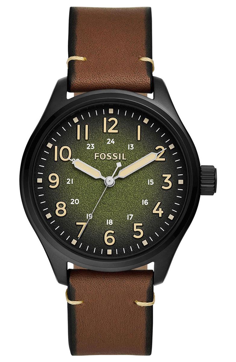 Fossil FBQ2796 Takvimli 42 mm Kahverengi Deri Kordon Analog Erkek Kol Saati