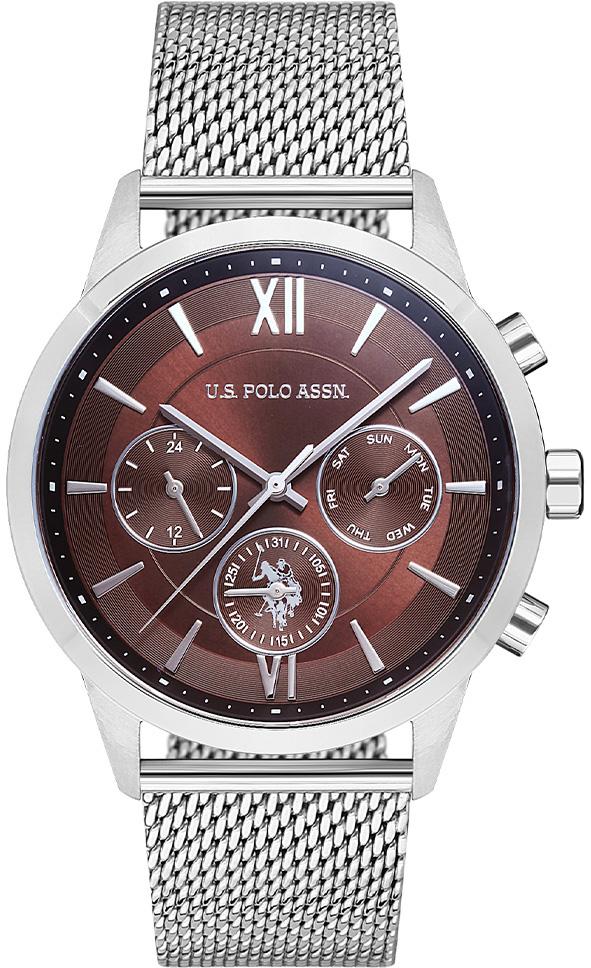 U.S. Polo Assn USPA1018-04 Takvimli 44 mm Çelik Kordon Analog Erkek Kol Saati