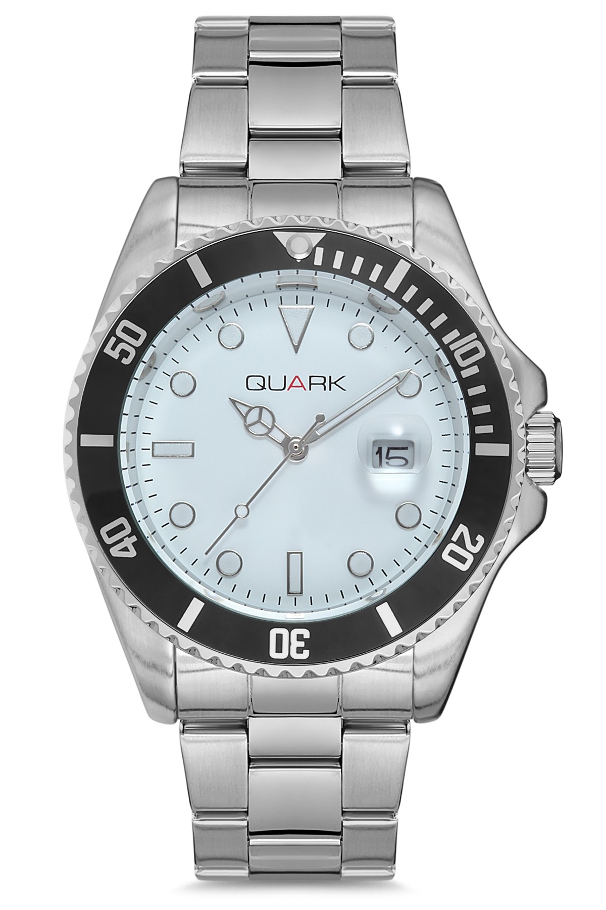 Quark QC-421D-7A Takvimli 43 mm Çelik Kordon Analog Kol Saati