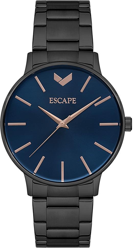 Escape ESCP100704 Takvimli 42 mm Füme Çelik Kordon Analog Erkek Kol Saati