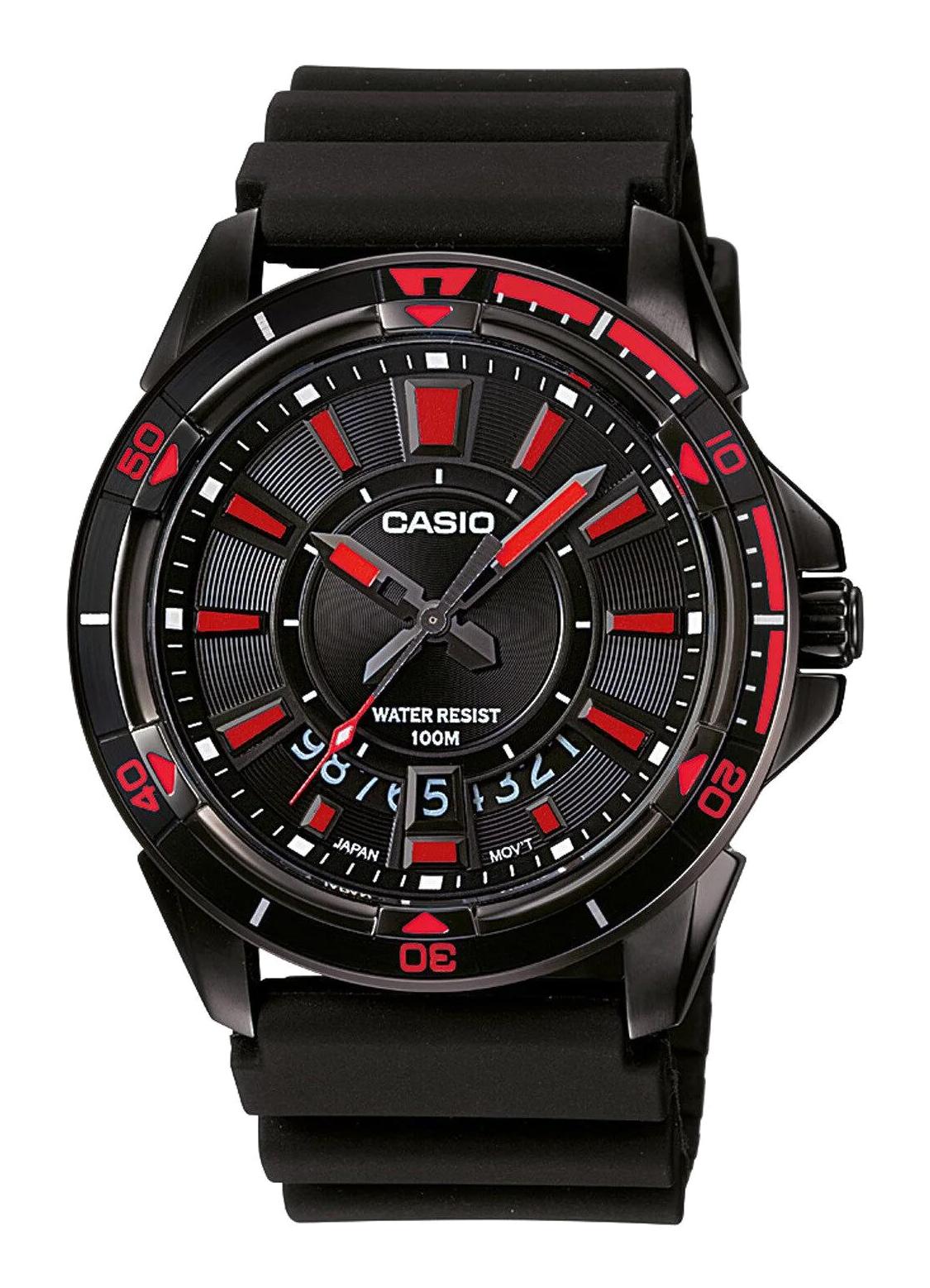 Casio MTD-1066B-1A2VDF Takvimli Siyah Silikon Kordon Analog Erkek Kol Saati