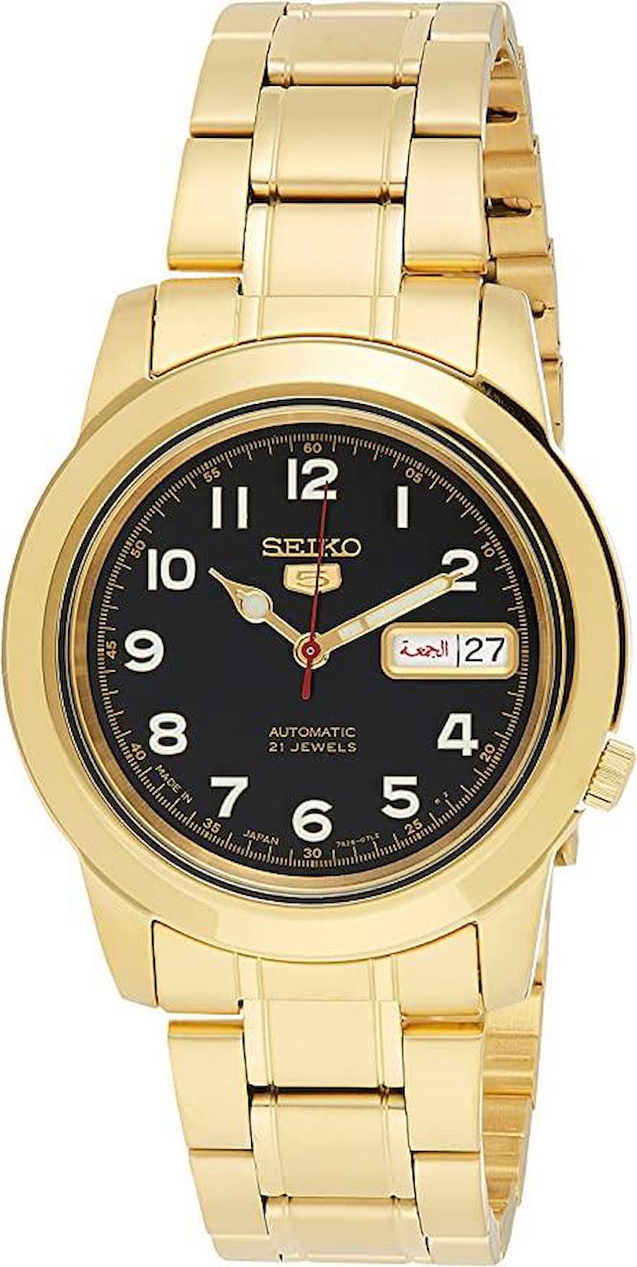 Seiko SNKK40J1 Takvimli 38 mm Altın Çelik Kordon Analog Erkek Kol Saati