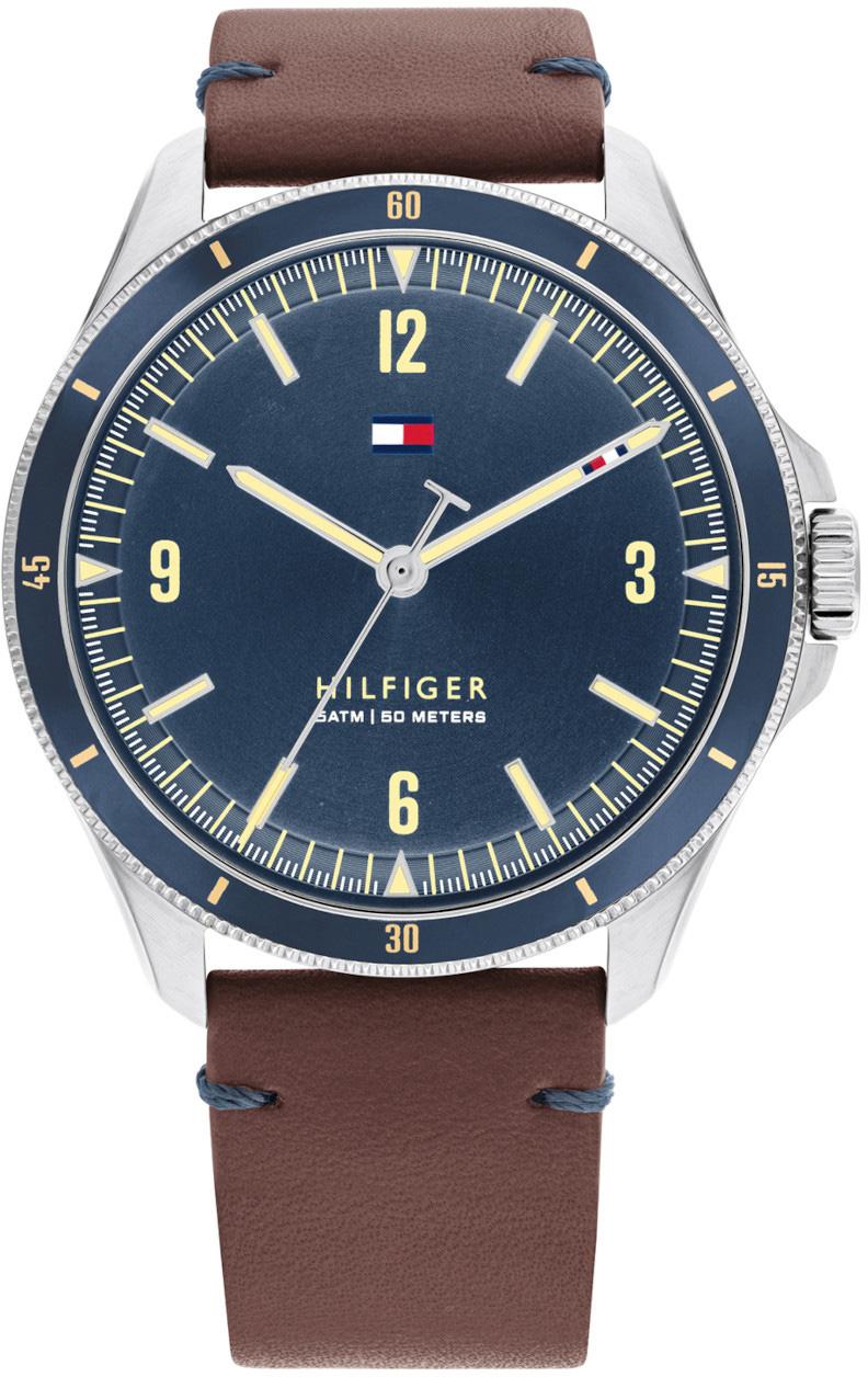 Tommy Hilfiger TH1791905 Takvimli 44 mm Kahverengi Deri Kordon Analog Erkek Kol Saati