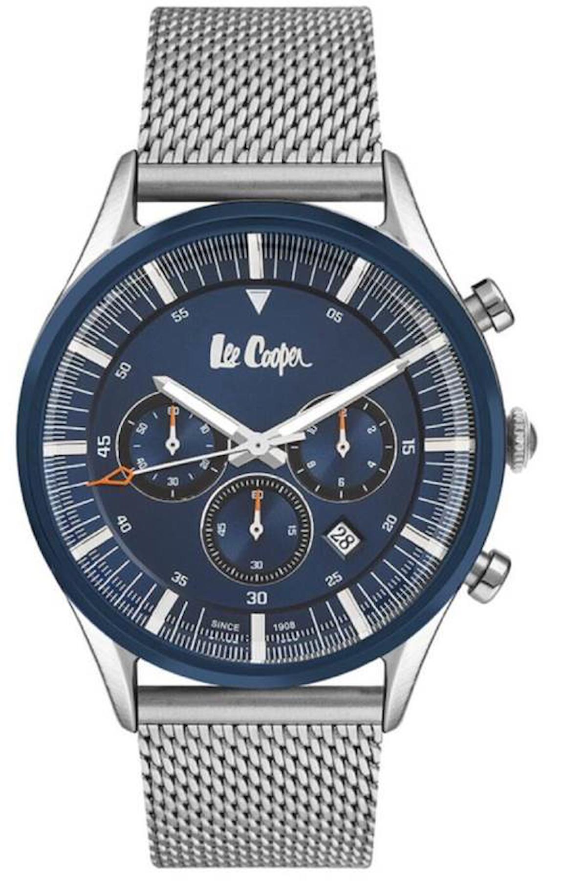 Lee Cooper LC07325.390 Takvimli 45 mm Çelik Kordon Analog Erkek Kol Saati