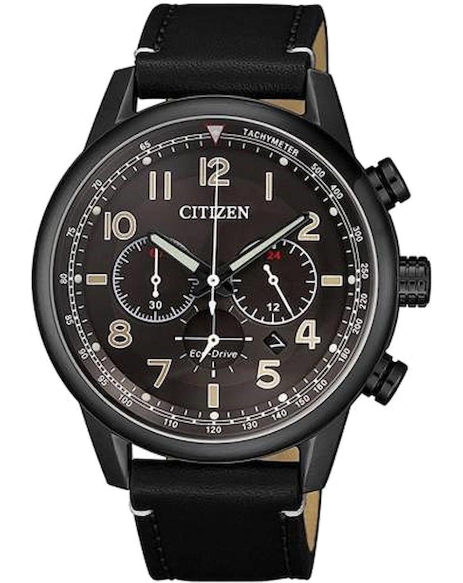 Citizen CA4425-28E Takvimli Si̇yah Deri Kordon Analog Erkek Kol Saati