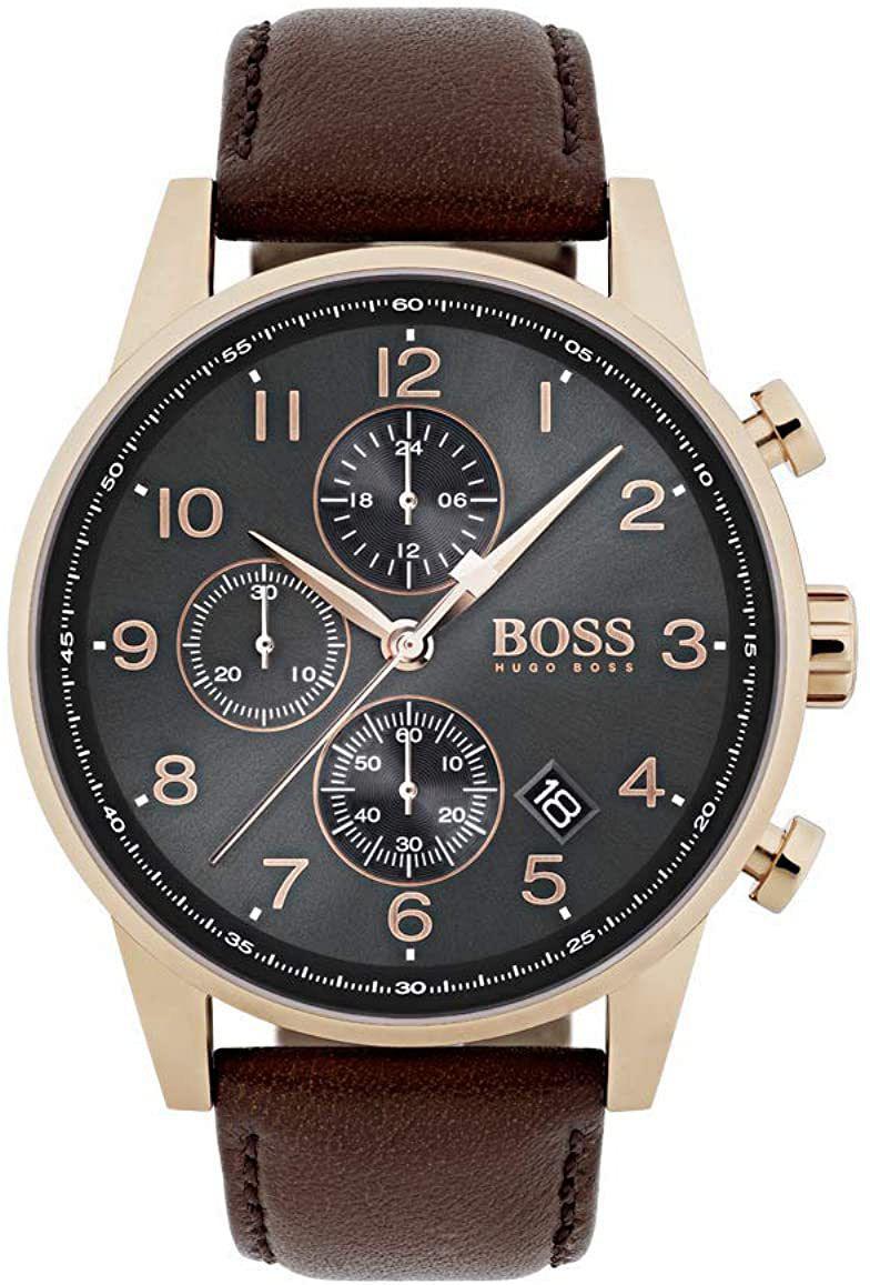 Hugo Boss HB1513496 Kahverengi Metal Kordon Analog Erkek Kol Saati