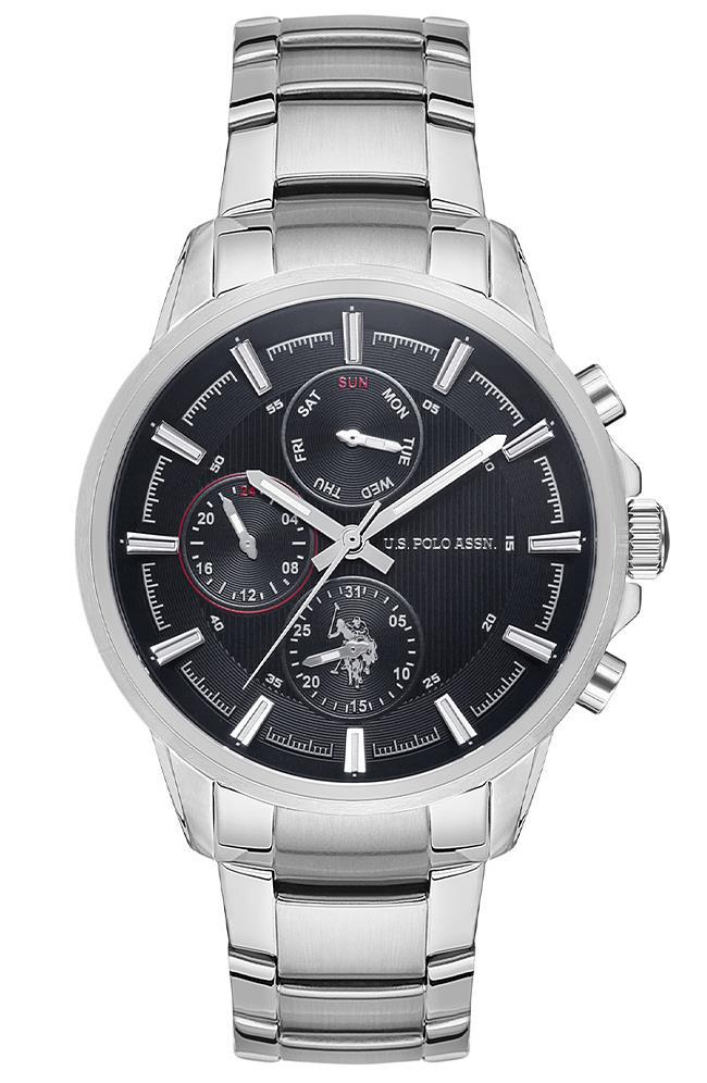 U.S. Polo Assn USPA1016-06 Takvimli 44 mm Çelik Kordon Analog Erkek Kol Saati