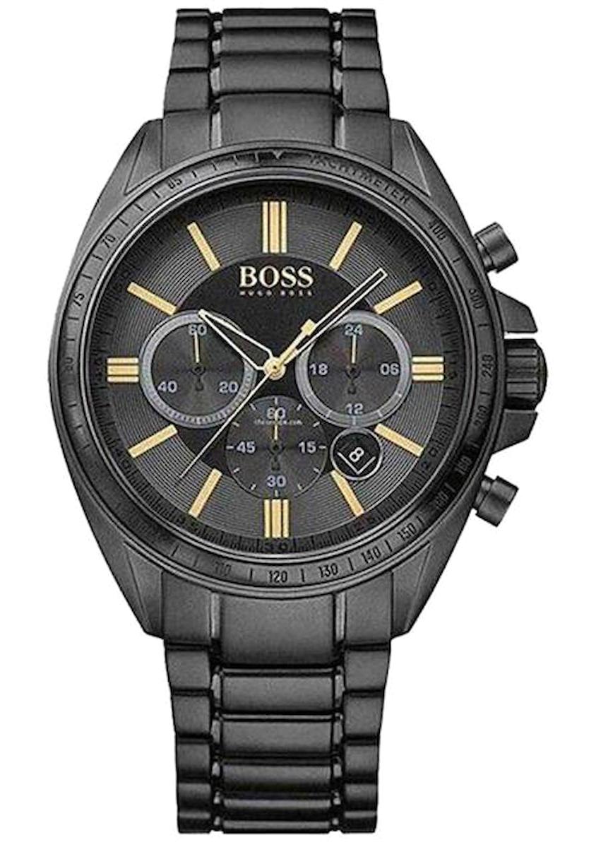 Hugo Boss HB1513277 Pusulalı Takvimli Siyah Kordon Analog Erkek Kol Saati