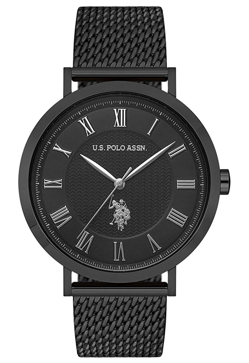 U.S. Polo Assn USPA1036-04 42 mm Siyah Çelik Kordon Analog Erkek Kol Saati